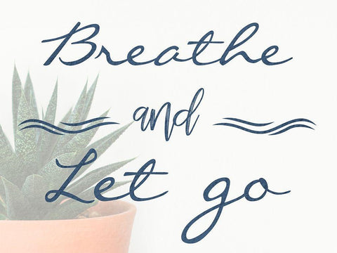 Breathe And Let Go 1 Black Ornate Wood Framed Art Print with Double Matting by Prime, Marcus