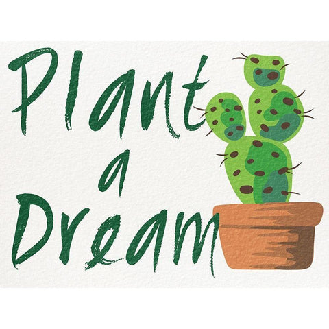 Plant A Dream 1 Black Modern Wood Framed Art Print by Prime, Marcus