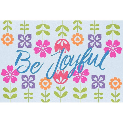 Joyful Flowers 1 Black Modern Wood Framed Art Print by Prime, Marcus