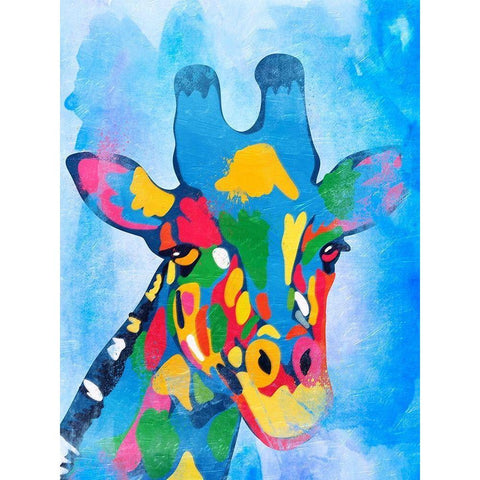 Colorful Safari 1 White Modern Wood Framed Art Print by Prime, Marcus