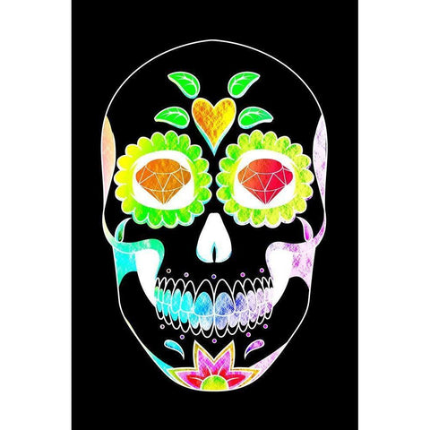 Diamond Skull 1 White Modern Wood Framed Art Print by Prime, Marcus