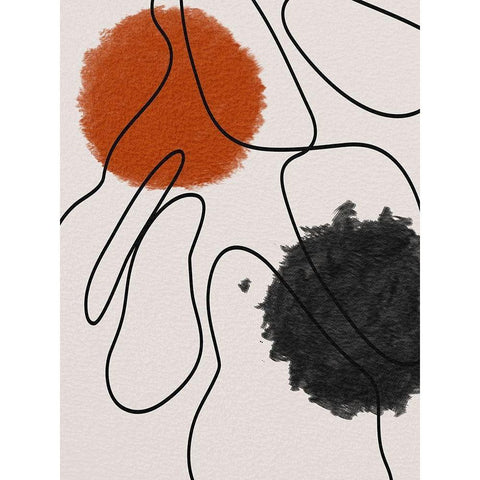 Scribble Dribble 1 Gold Ornate Wood Framed Art Print with Double Matting by Prime, Marcus