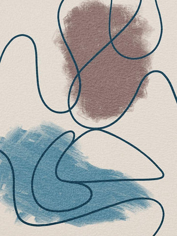 Scribble Wonder 2 White Modern Wood Framed Art Print with Double Matting by Prime, Marcus