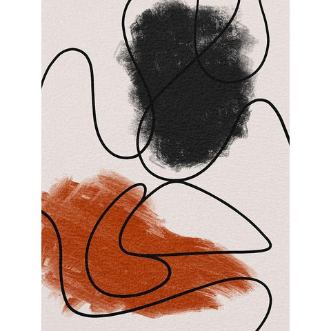 Scribble Dribble 2 Black Modern Wood Framed Art Print by Prime, Marcus