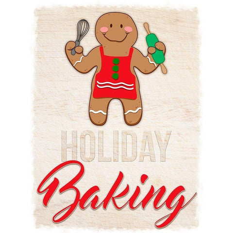 Holiday Baking 1 White Modern Wood Framed Art Print by Prime, Marcus