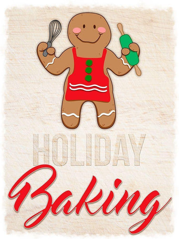 Holiday Baking 1 Black Ornate Wood Framed Art Print with Double Matting by Prime, Marcus