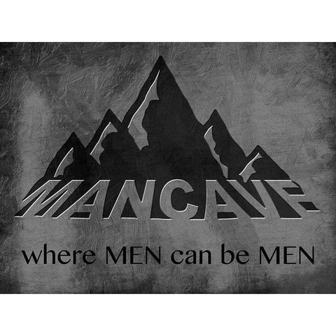 Manly Mancave White Modern Wood Framed Art Print by Prime, Marcus