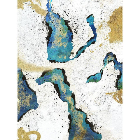 Abstract Glitz 1 White Modern Wood Framed Art Print by Prime, Marcus