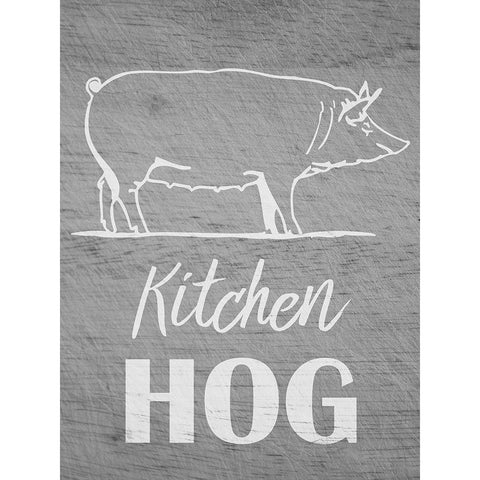 Kitchen Hog 1 Black Modern Wood Framed Art Print with Double Matting by Prime, Marcus