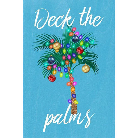 Deck The Palms White Modern Wood Framed Art Print by Prime, Marcus