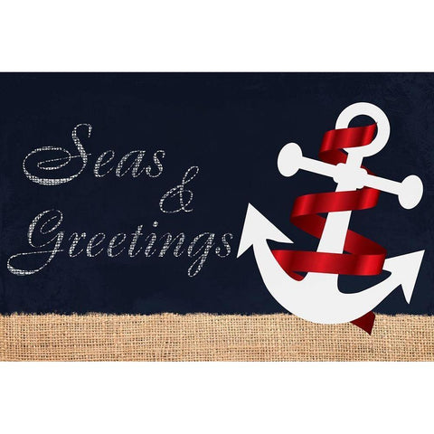 Seas N Greetings 1 Black Modern Wood Framed Art Print by Prime, Marcus