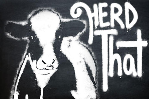 Herd That White Modern Wood Framed Art Print with Double Matting by Prime, Marcus