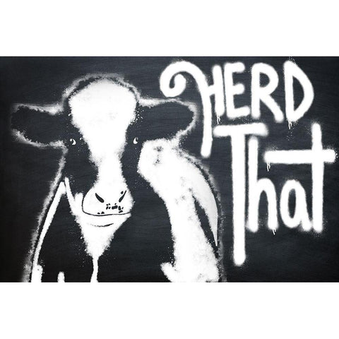 Herd That Black Modern Wood Framed Art Print with Double Matting by Prime, Marcus