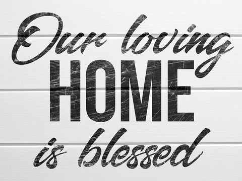 Blessed Home 1 Black Ornate Wood Framed Art Print with Double Matting by Prime, Marcus