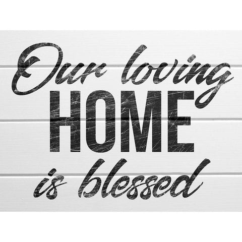 Blessed Home 1 Black Modern Wood Framed Art Print with Double Matting by Prime, Marcus