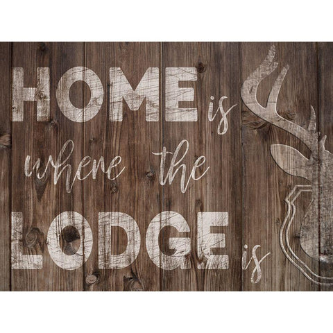 Lodge Home 1 White Modern Wood Framed Art Print by Prime, Marcus