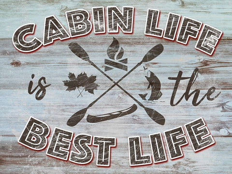 Best Cabin Life 1 White Modern Wood Framed Art Print with Double Matting by Prime, Marcus
