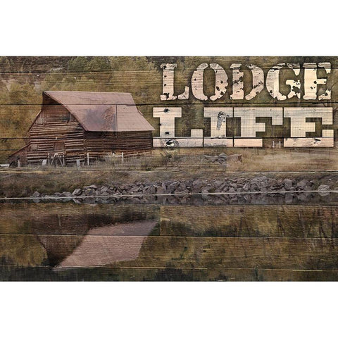 Lake Lodge Life 1 Gold Ornate Wood Framed Art Print with Double Matting by Prime, Marcus