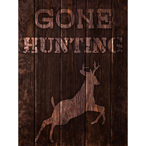 Gone Hunting 1 Black Modern Wood Framed Art Print with Double Matting by Prime, Marcus