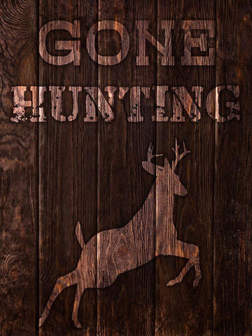 Gone Hunting 1 White Modern Wood Framed Art Print with Double Matting by Prime, Marcus