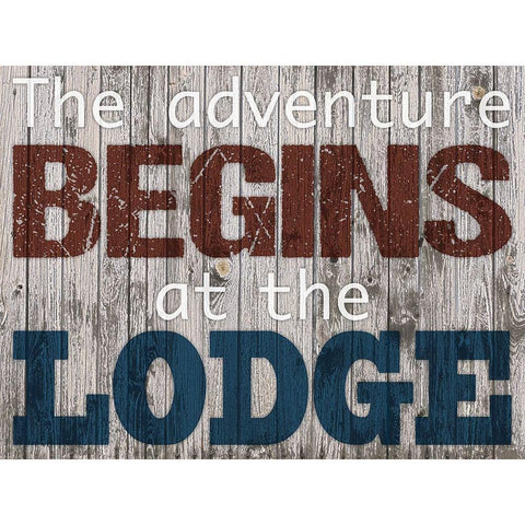 Adventure Lodge 1 Black Modern Wood Framed Art Print by Prime, Marcus