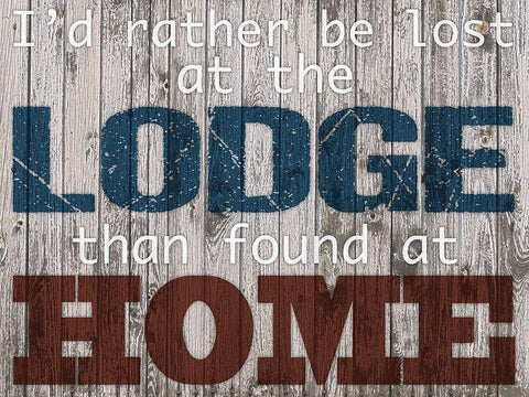 Lodge Home 1 Black Ornate Wood Framed Art Print with Double Matting by Prime, Marcus