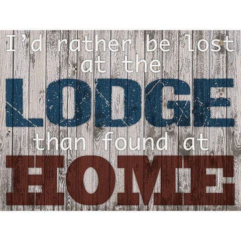 Lodge Home 1 Black Modern Wood Framed Art Print with Double Matting by Prime, Marcus