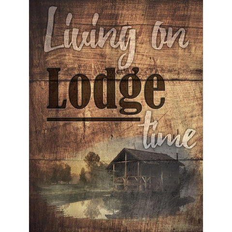 Lodge Time 1 Gold Ornate Wood Framed Art Print with Double Matting by Prime, Marcus