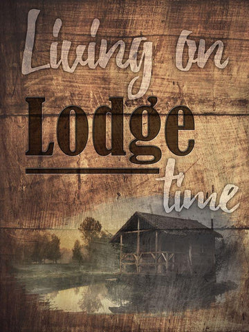 Lodge Time 1 White Modern Wood Framed Art Print with Double Matting by Prime, Marcus