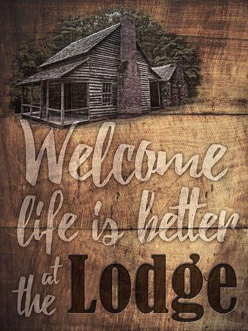 Better Lodge 1 White Modern Wood Framed Art Print with Double Matting by Prime, Marcus