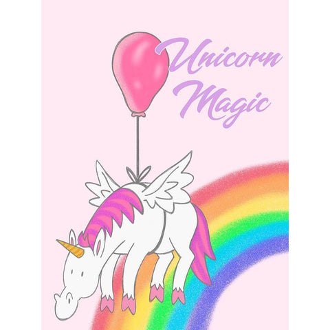 Unicorn Magic 1 White Modern Wood Framed Art Print by Prime, Marcus