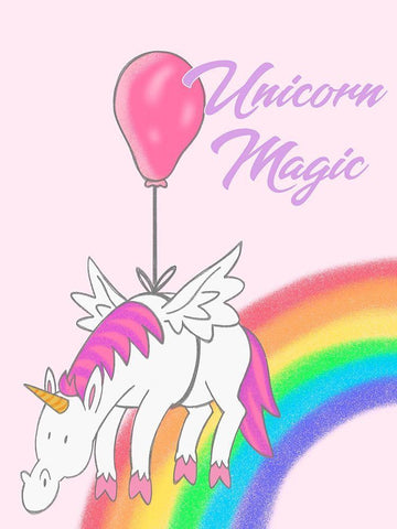 Unicorn Magic 1 White Modern Wood Framed Art Print with Double Matting by Prime, Marcus