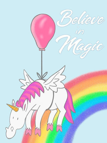 Believe In Magic 1 Black Ornate Wood Framed Art Print with Double Matting by Prime, Marcus