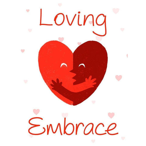 Loving Embrace 1 Black Modern Wood Framed Art Print by Prime, Marcus