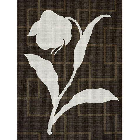 Textile Botanicals 1 White Modern Wood Framed Art Print by Prime, Marcus