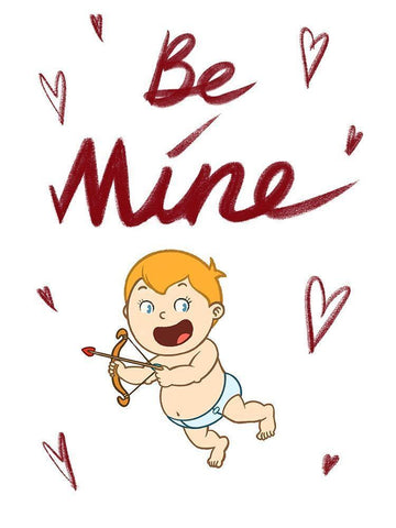 Be Mine 1 Black Ornate Wood Framed Art Print with Double Matting by Prime, Marcus