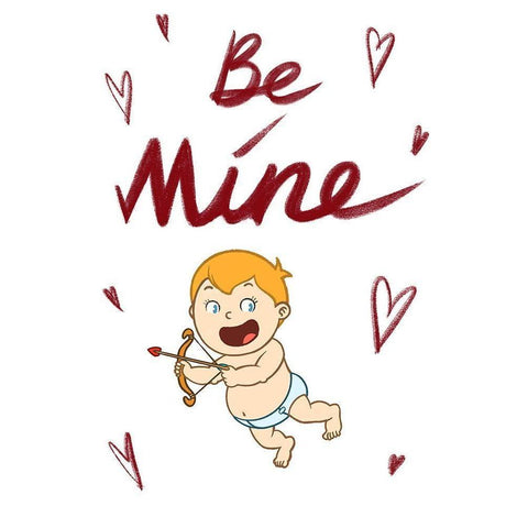 Be Mine 1 Black Modern Wood Framed Art Print by Prime, Marcus