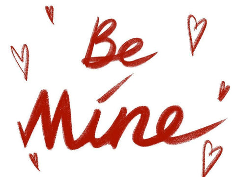 Be Mine 2 White Modern Wood Framed Art Print with Double Matting by Prime, Marcus