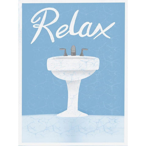 Relaxing Wash 1 Black Modern Wood Framed Art Print with Double Matting by Prime, Marcus