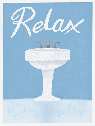 Relaxing Wash 1 White Modern Wood Framed Art Print with Double Matting by Prime, Marcus