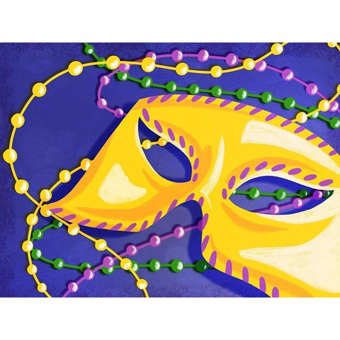 Mardi Gras 2 Black Modern Wood Framed Art Print with Double Matting by Prime, Marcus