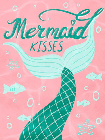 Mermaid Kisses 1 Black Ornate Wood Framed Art Print with Double Matting by Prime, Marcus