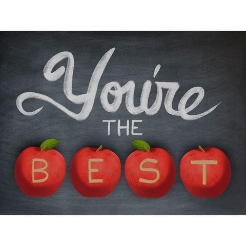 Best Teacher 1 Black Modern Wood Framed Art Print with Double Matting by Prime, Marcus