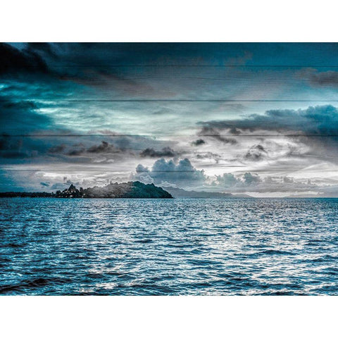Magestic Island 1 Gold Ornate Wood Framed Art Print with Double Matting by Prime, Marcus
