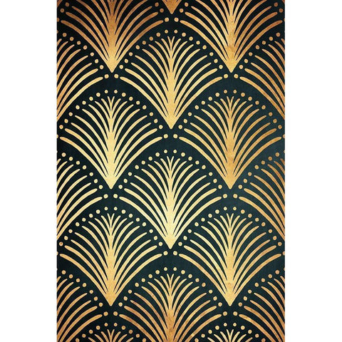 Golden Fans 1 Gold Ornate Wood Framed Art Print with Double Matting by Prime, Marcus