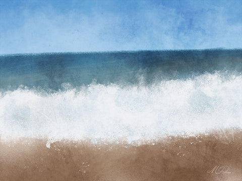 Turbulent Waves 1 Black Ornate Wood Framed Art Print with Double Matting by Prime, Marcus
