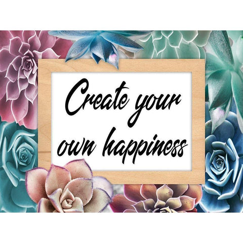 Create Happiness 1 Black Modern Wood Framed Art Print by Prime, Marcus