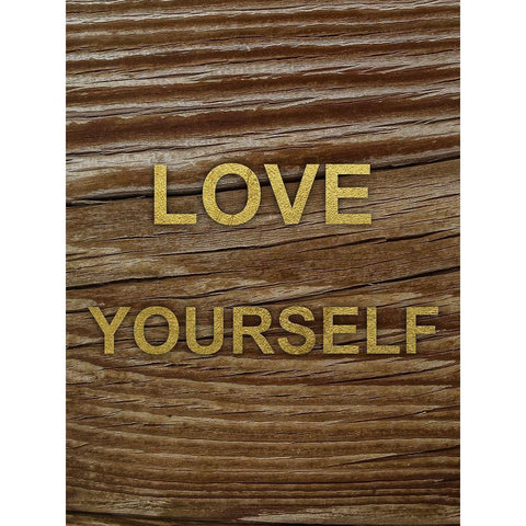 Love Yourself 1 Black Modern Wood Framed Art Print by Prime, Marcus