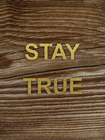 Stay True 1 Black Ornate Wood Framed Art Print with Double Matting by Prime, Marcus