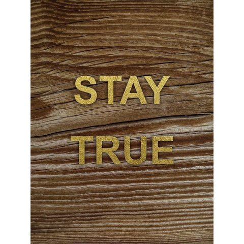 Stay True 1 Black Modern Wood Framed Art Print by Prime, Marcus